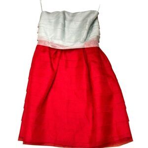 Rosie Assoulin Read My Tulips Dress in Silk Organza Turquoise NWT Size 2